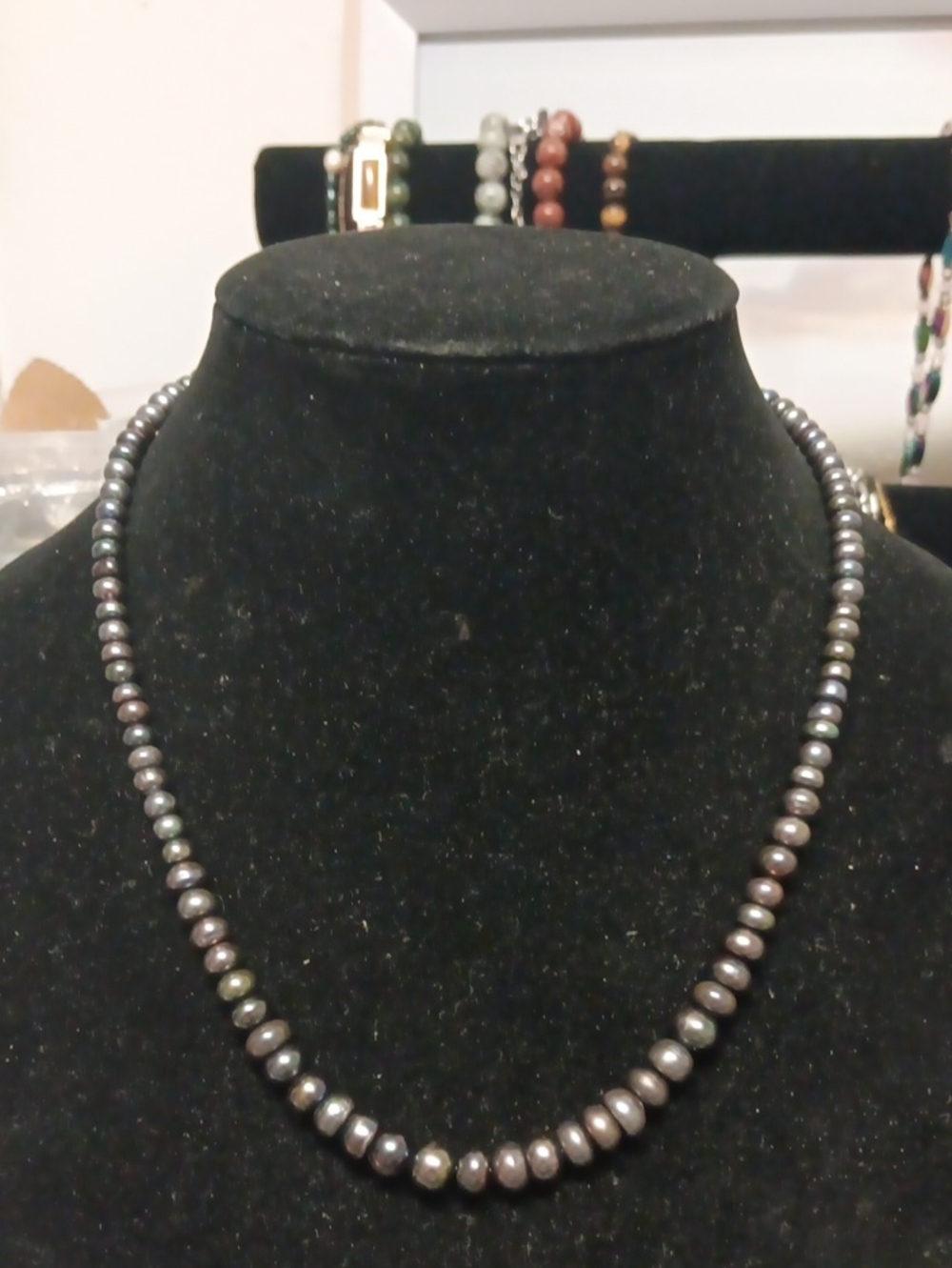 Peacock Pearl (D) Necklace in Stainless Steel 18 Inches